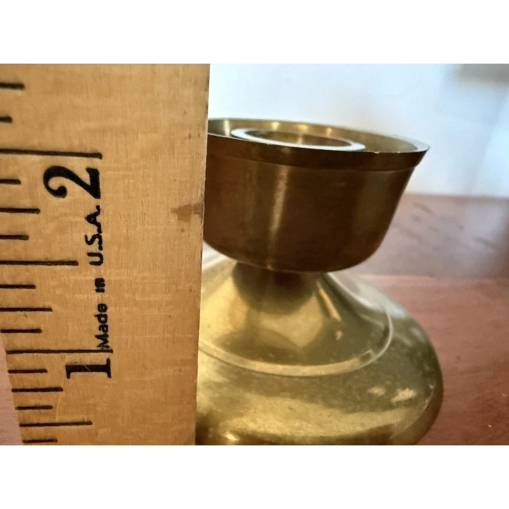 Vintage Solid Brass Candlestick Candle Holder 2